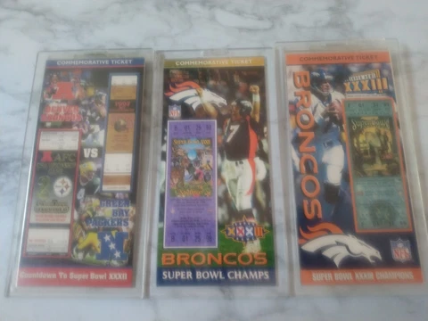 Denver Broncos Super Bowl  xxxII Champions John Elway Commemorative Ticket Cover