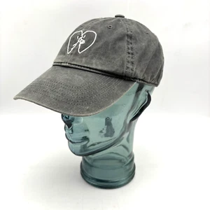 NEW Brandy Melville Stone Gray Kissing Broken Heart Embroidered Dad Hat OSFM - Picture 1 of 9