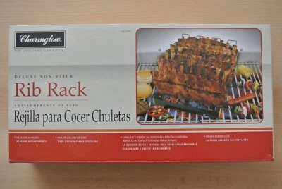 Charmglow Deluxe Non-Stick Rib Rack for the Grill - Black - Image 1 of 4