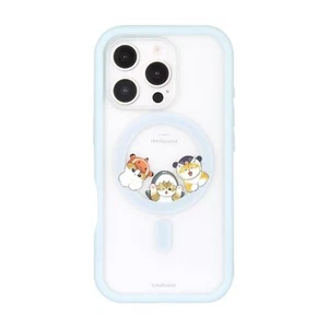 mofusand iPhone16 Pro MagSafe Plump Frame Case Blue MOFU-66BL - Picture 1 of 7