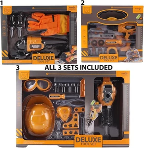 49pcs Kids Power Tool Set Pretend Play DIY Workshop with Drill, Hammer & Tools - Picture 1 of 14