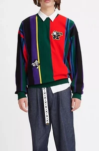 Levi’s X Felix The Cat College Striped Crewneck Sweatshirt M University RARE NWT - Picture 1 of 12