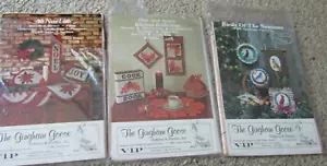 3 Vintage The Gingham Goose Muster Noel, Eiche & Eichel, Vögel der Saison ungeschnitten - Bild 1 von 7