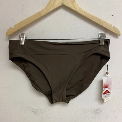 CALIA Women's Mid Rise Wide Banded High Leg Swim Bottoms Coffee Grounds WSA2341 - Image 1 of 4