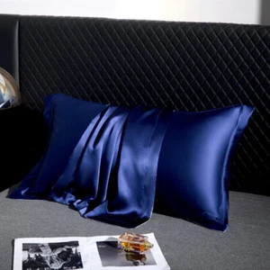 2 Pcs/lot 100 Silk Pillowshames Mulberry Silk Pillowcases Wide Side Pillowslips - Picture 1 of 94