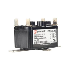90-Enclosed Fan Relay 24V / 120V HVAC SPST SPNO w/ Universal Mounting Bracket UL - Picture 1 of 3