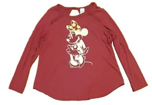 Blusa Disney Minnie Mouse Borgoña Jerry Leigh Junior Juvenil Talla XXXG - Imagen 1 de 4