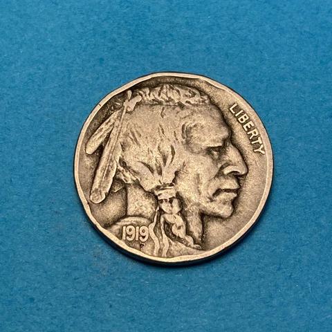 (1) Beautiful Antique 1919-D Buffalo/Indian Head Nickel CHOICE FINE Cover