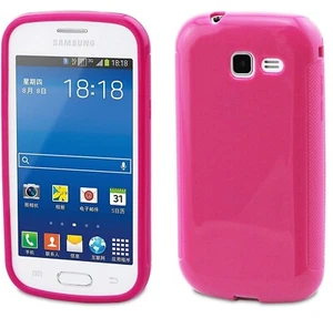 COQUE SAMSUNG GALAXY TREND LITE ROSE GLOSSY SILICONE SEMI-RIGIDE (TPU) - Photo 1 sur 1