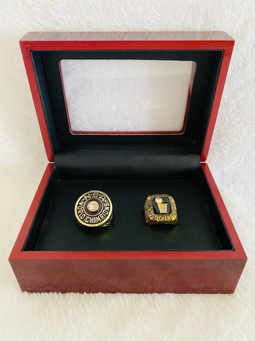 2 Pcs Los Angeles Lakers Ring Set W Box, 🇺🇸 SHIP 1982/85 Cover