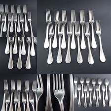 VINTAGE CHRISTOFLE LEGA ARGENTO SET 12 FORCHETTE TAVOLA MODELLO ALBI CM 20,5