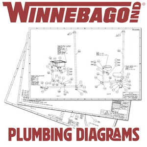 2004-2005 Winnebago Itasca PLUMBING DIAGRAMS Water Drainage 11x17 Schematics - Bild 1 von 12