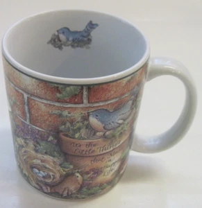 Lang And Wise-HAPPY LIFE by Shelly Reeves Smith Ceramic Mug Cup 2000 SRS#1 RARE - Picture 1 of 7