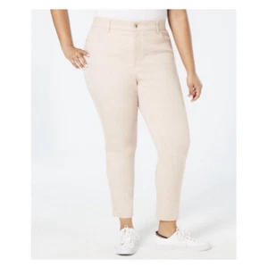 TOMMY HILFIGER Plus Womens New Pink Bedford Skinny Jeans 24W - Picture 1 of 3