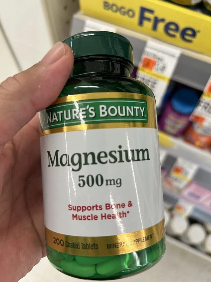 Nature's Bounty Magnesium 500mg Size, Coated Tablets 200 ea (Pack of 1) - Изображение 1 из 1