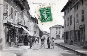 CPA 01 MONTREVEL GRAND'RUE (BELLE ANIMATION DE RUE - Picture 1 of 1