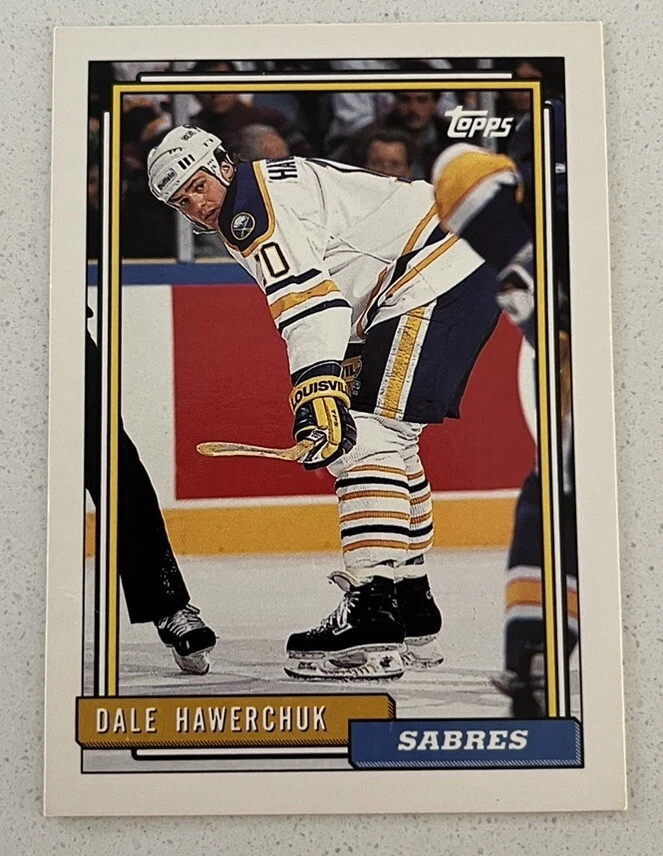 1992-93 Topps Dale Hawerchuk #296 HOF Buffalo Sabres Hockey Card - Image 1 of 2