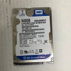 Disque dur pour ordinateur portable Western Digital 640 Go WD6400BPVT-75HXZT1 5400 tr/min 2,5" SATA - Photo 1/2