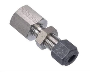 1/2 Tube x 3/8 FNPT 316ss Female Bulkhead Connector Parker CPI 8-6 GH2BZ-SS - Picture 1 of 2