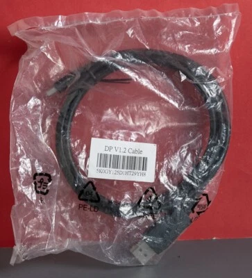 Mini DisplayPort to DisplayPort Cable Mini DP to DP Adapter HD Video 4K 60Hz 1.2 - Image 1 of 4