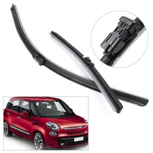 Front Windshield Frameless Wiper Blades for Fiat 500L 2012-2018 2PCS - Picture 1 of 12