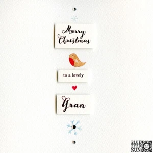 Tarjetas de Navidad Blue Eyed Sun - Feliz Navidad a un encantador abuela - Imagen 1 de 1