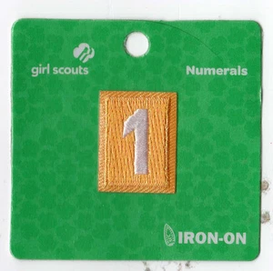 ~#1 Uno~Parche de Insignia Número de Tropa Margarita Amarilla Margarita Girl Scouts~NUEVO - Imagen 1 de 1