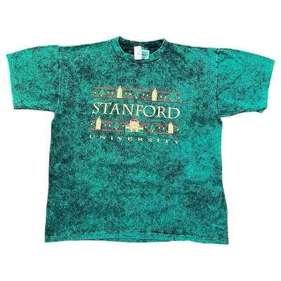 Camiseta Promocional Vintage Universidad Stanford Verde Talla L Foto 1 de 4