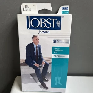 Calcetines de compresión Jobst Medical para hombre hasta la rodilla caqui medianos 20-30 mmHg NUEVO - Imagen 1 de 7