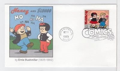 TurtlesTradingPost- Nancy and Sluggo- Comic Strips 1995- #3000o FDC Fleetwood - Image 1 of 2