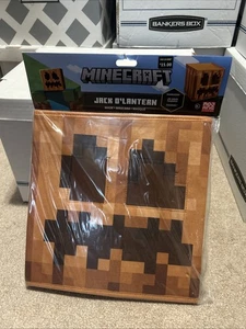 Minecraft Jack-O-Lantern Oversized Block Head Halloween Costume Mask - Picture 1 of 6