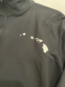 Lululemon Limited Hawaii Logo Black Soft Jersey Half Zip L Large WORN ONCE MINT - Picture 1 of 5