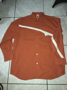 G- Unit Mens Long Sleeve Button Up Size 2XL Burnt Orange Used - Picture 1 of 15