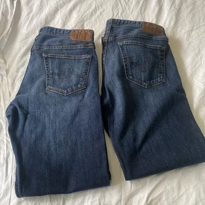 2 AG Adriano Goldschmied Jeans Men 36x34 Blue Denim THE MATCHBOX Slim Straight - Picture 1 of 12