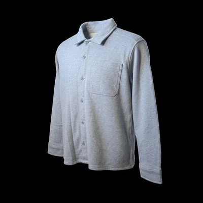 Wonder Nation Boys Heather Gray Button-Up Shirt – Size Large (10–12) Husky - Image 1 of 4