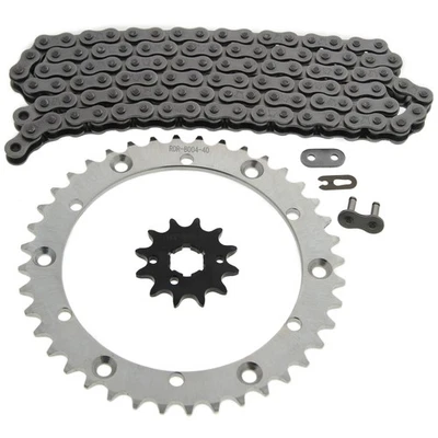 Yamaha YFZ350 1997-2000 Banshee cadena sin junta tórica y piñón plata 12/40 104L Foto 1 de 4