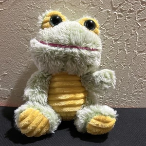 Chilifrosch Plüschtier Stofftier weich flauschig strukturiert grün und gelb ca. 8 Zoll - Bild 1 von 9
