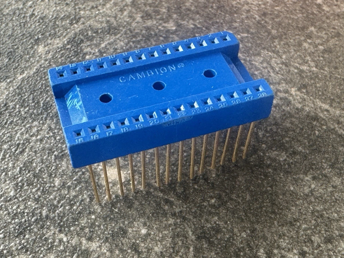 Gold Contact IC Sockets 40 Pins (2 Pcs) Mill-Max 28-Pin Gold Plated DIP ...