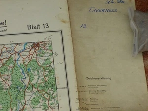 INVERNESS. 1938 Original German WW2 Invasion Map. - Picture 1 of 4