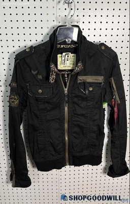 Parches de chaqueta de bombardero militar envejecida Alpha Industries rara para hombre pequeña usada en excelente estado Foto 1 de 4