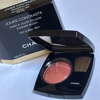Rubor en polvo Chanel Joues Contraste 450 rojo coral NUEVO Foto 1 de 4