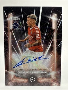 2024-25 Topps Cromo UEFA GIANLUCA PRESTIANNI RC Automático Negro Lazer Ref #BLA-GP - Imagen 1 de 2