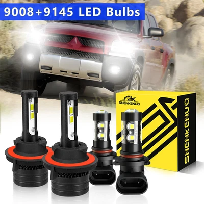 Kit de bombillas LED altas/bajas + antiniebla 6500K para Mitsubishi Raider 2006-2009 Foto 1 de 4