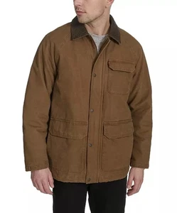 Giacca uomo Levi’s tela di cotone con colletto in velluto a coste fienile marrone medio nuova con etichetta - Foto 1 di 20