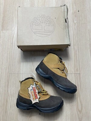 Timberland  Kids Wheat Nubuck Mallard Waterproof Buckle Boots Size  13 NEW - Image 1 of 4