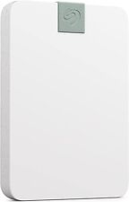 Seagate Ultra Touch HDD 2TB External Hard Drive - 7mm, Cloud White Post-Consumer