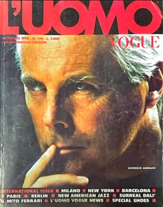 L'UOMO VOGUE Magazine September 1990 GIORGIO ARMANI Antonio Banderas VTG - Picture 1 of 1