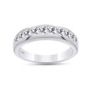 1 Ct Diamond Anniversary Eternity Band Ring 10k & 14k Solid Gold Lab Grown - Picture 1 of 36