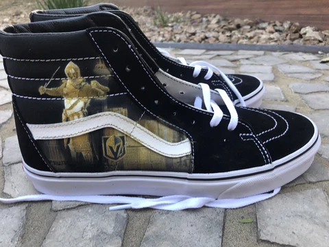 VEGAS GOLDEN KNIGHTS VANS SHOES EXTREMELY RARE ONLY 50 MADE! SIZE 10 Cover