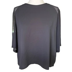 All Saints Womens Uma PL Top WM237J Black Sz L Witchy Goth Sexy - Picture 1 of 9